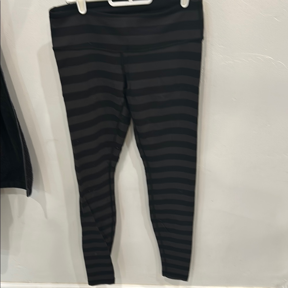 lululemon athletica Black Striped Leggings